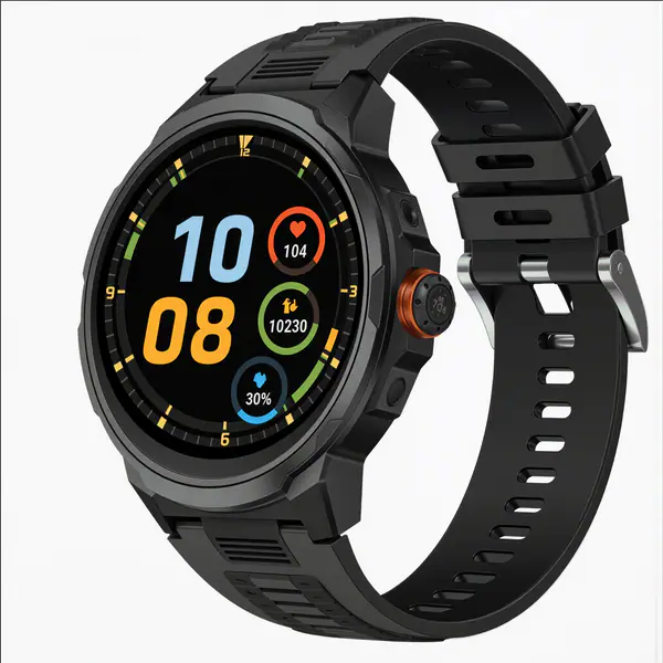 Trendz AeroX (Chronix) Smart Watch with Bluetooth Calling, AMOLED HD Display, Health Monitoring, Sports Modes, Long Battery Life, Smart Notifications, Premium Design Smartwatch(Silicone Strap)