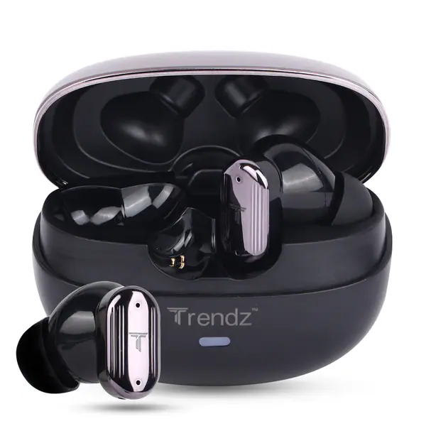 Trendz AeroX (BeatPro) Earbuds with 40H Playtime, Quad Mic ENC-ANC, Deep Bass, Low Latency Gaming Mode, Fast Charge Bluetooth Headset(Black)