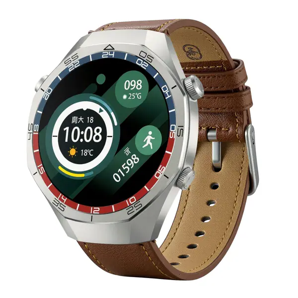 Trendz AeroX (XOROX) Smart Watch with Bluetooth Calling, AMOLED HD Display, Health Monitoring, Sports Modes, Long Battery Life, Smart Notifications, Premium Design Smartwatch(Brown Faux Leather Strap)
