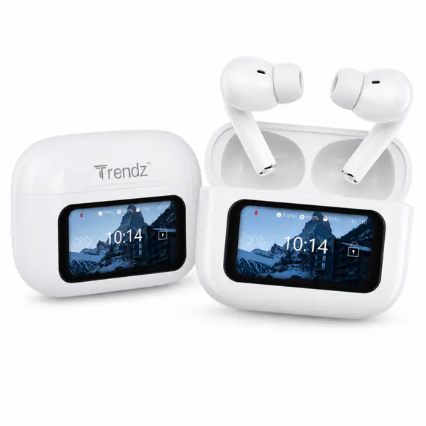 Trendz AeroX (A9 Pro Buds) Earbuds with 40H Playtime, Quad Mic ENC-ANC, Deep Bass, Low Latency Gaming Mode, Fast Charge Bluetooth Headset(White)